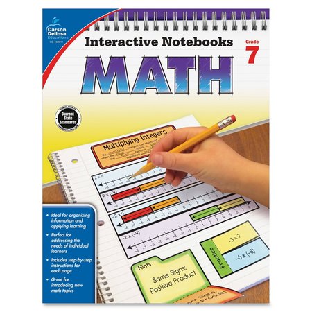 Carson Dellosa Interactive Notebooks: Math Resource Book, Grade 7 104911